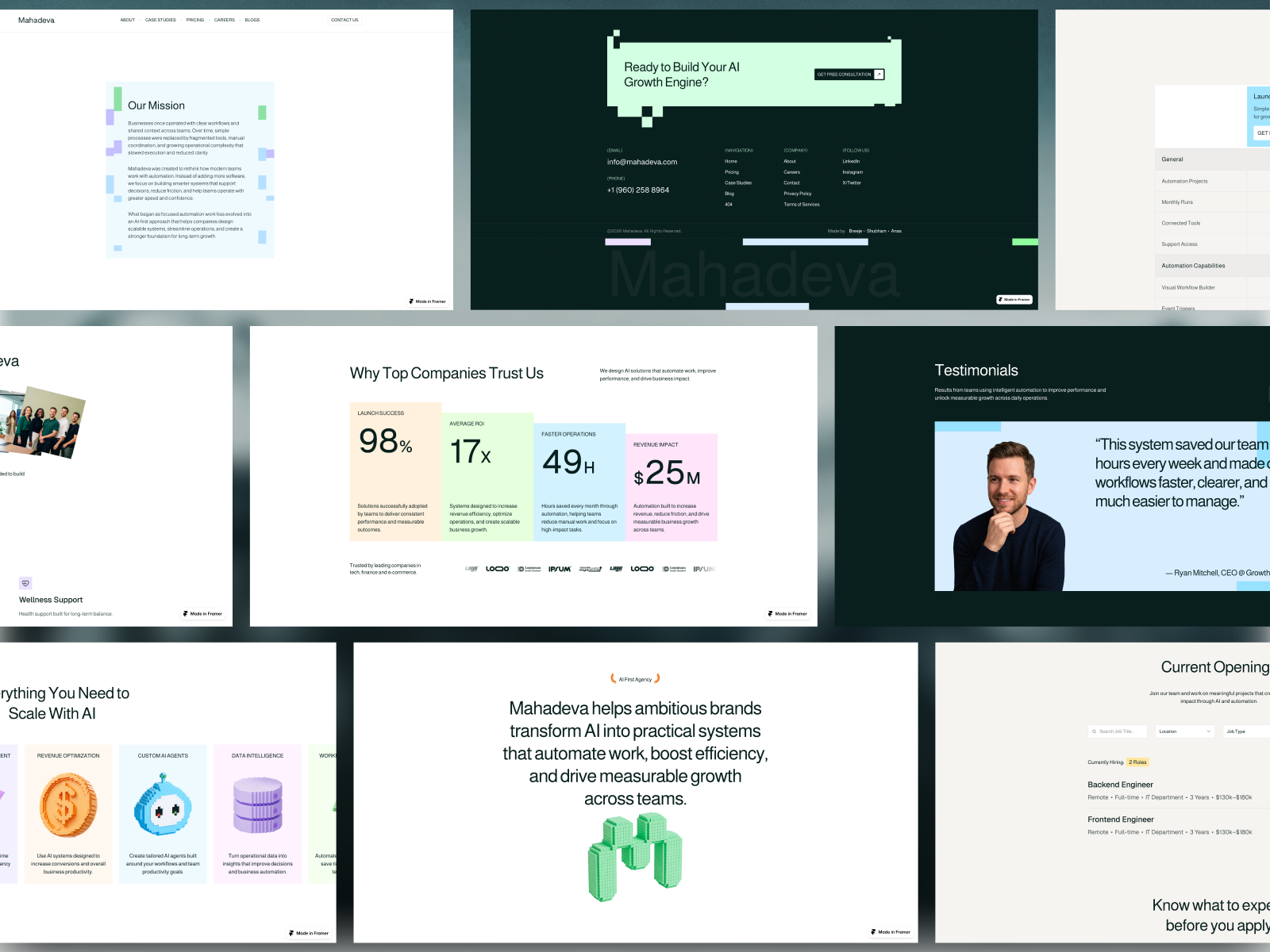 Mahadeva - AI Agency Framer Template