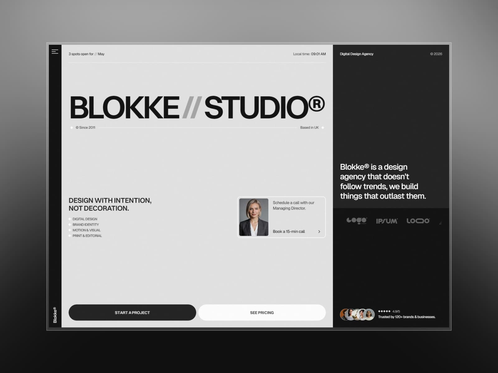 Blokke — Design Agency Framer Template