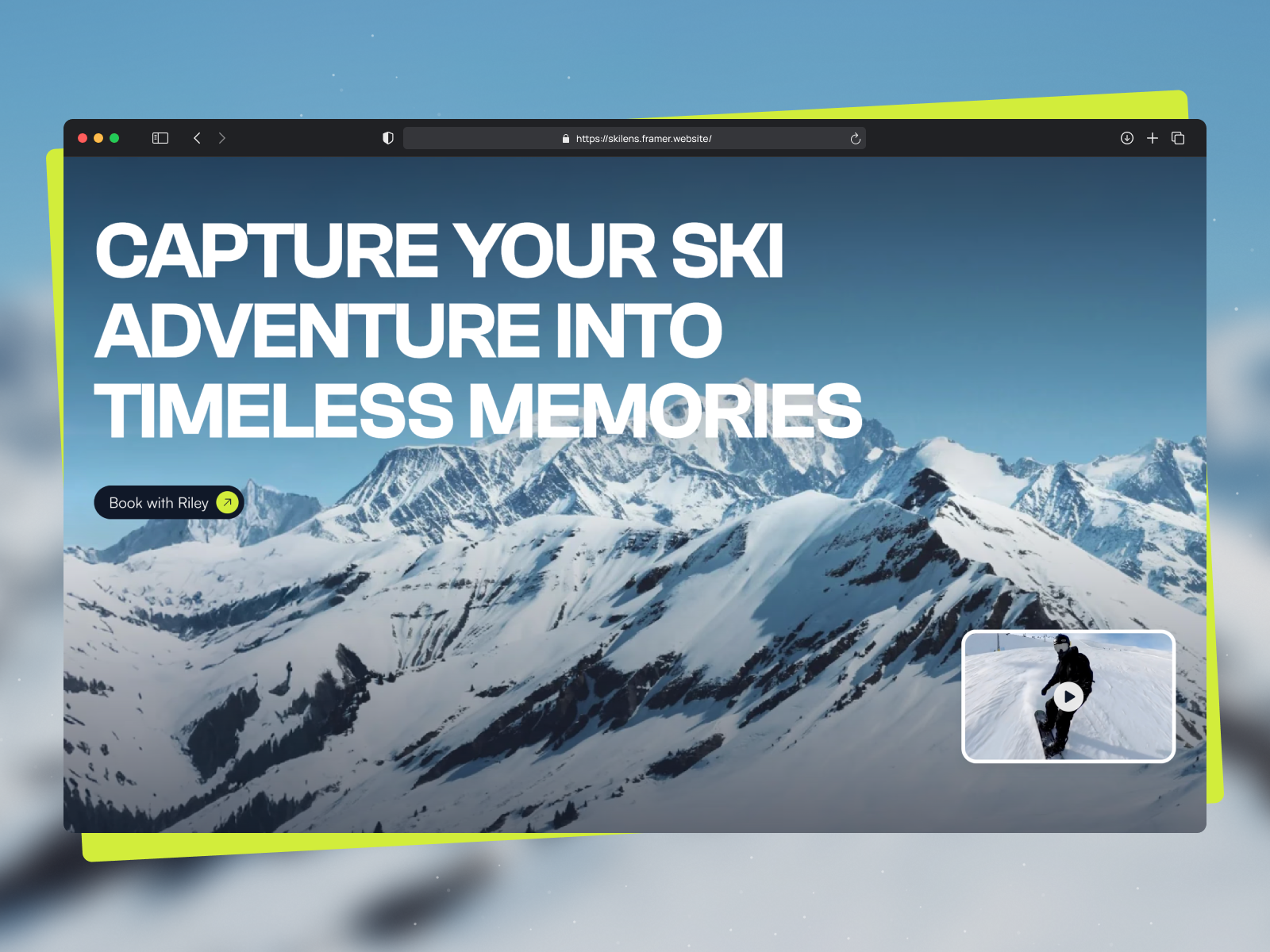 SkiLens | Sports Photography Portfolio Template