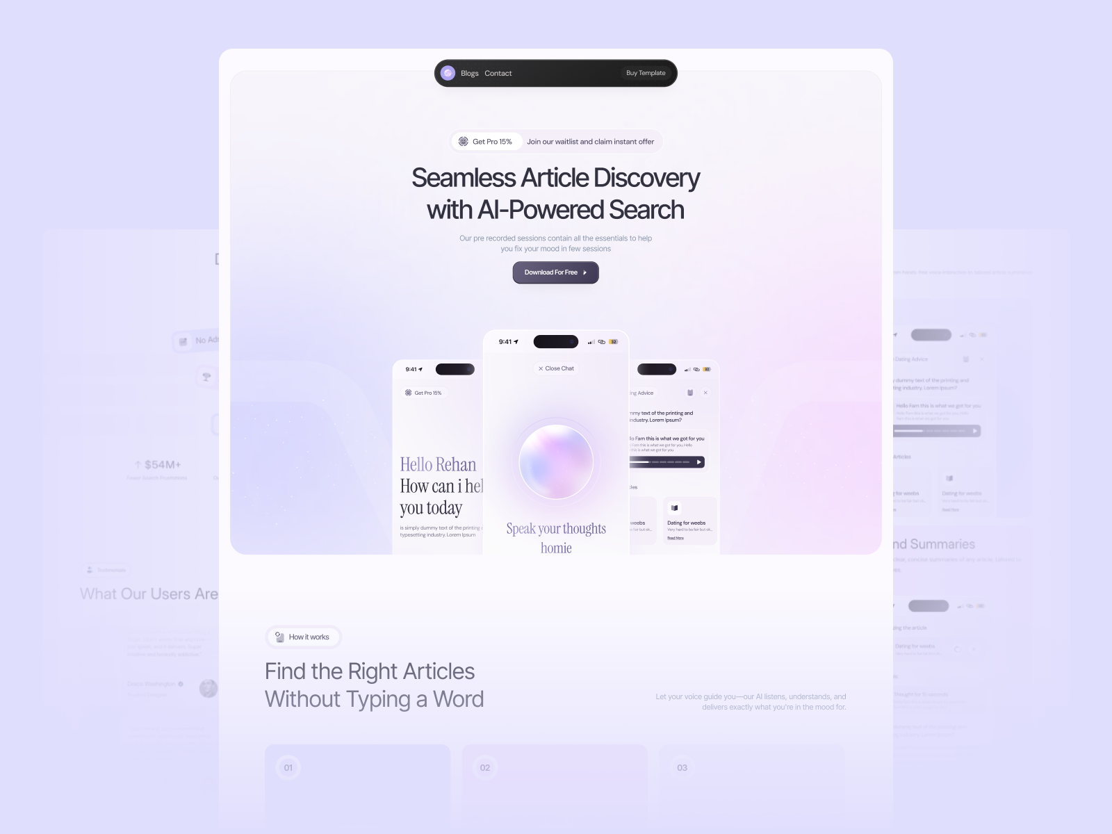 Readable - AI Mobile App Framer Template