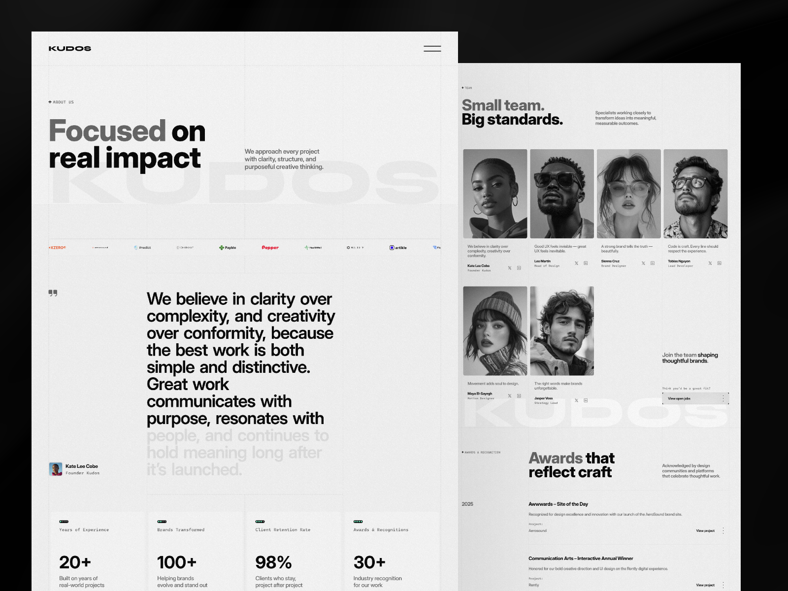 Kudos — Premium Design Agency Framer Template