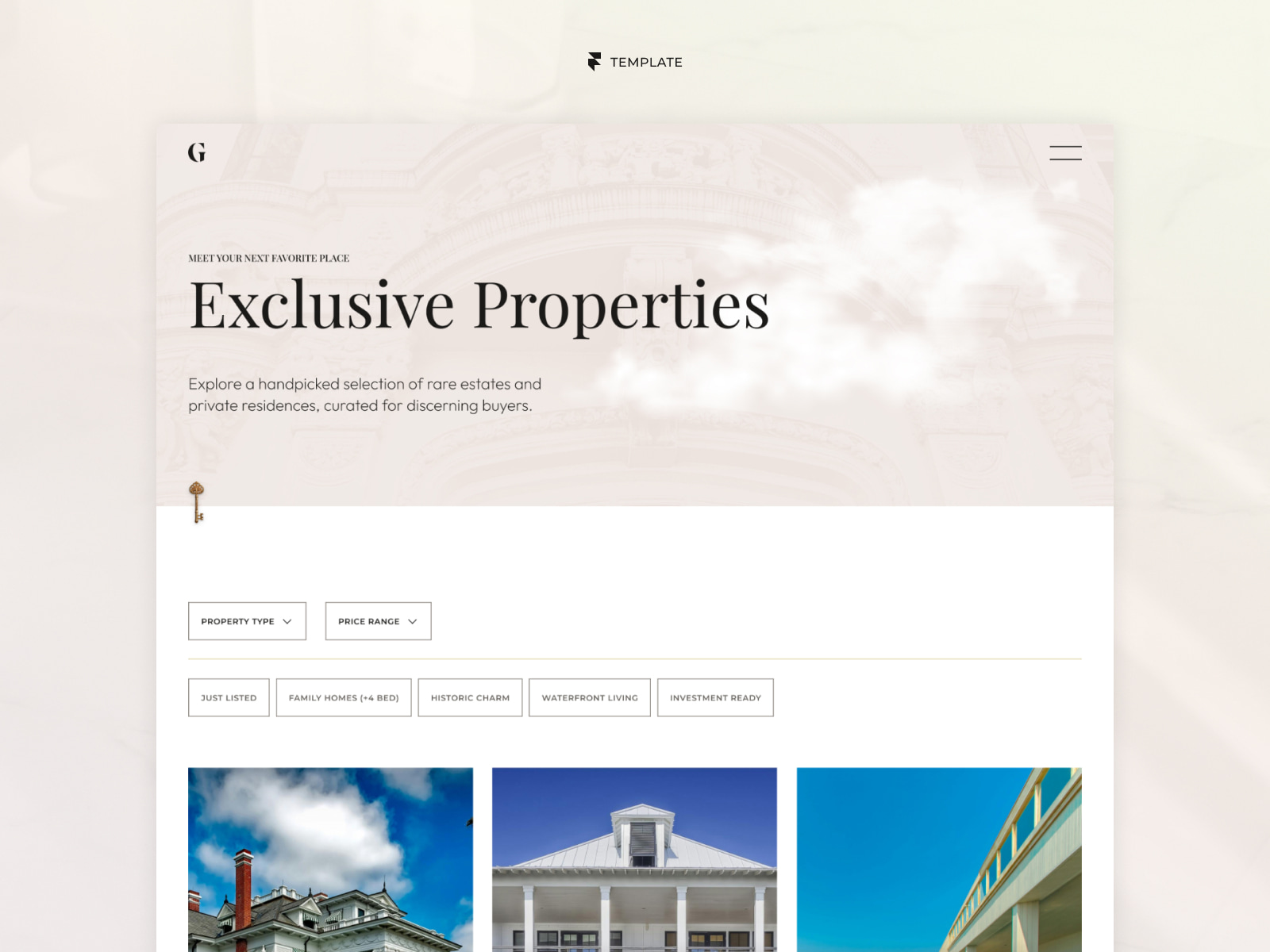 Giara — Luxury Real Estate Framer Template