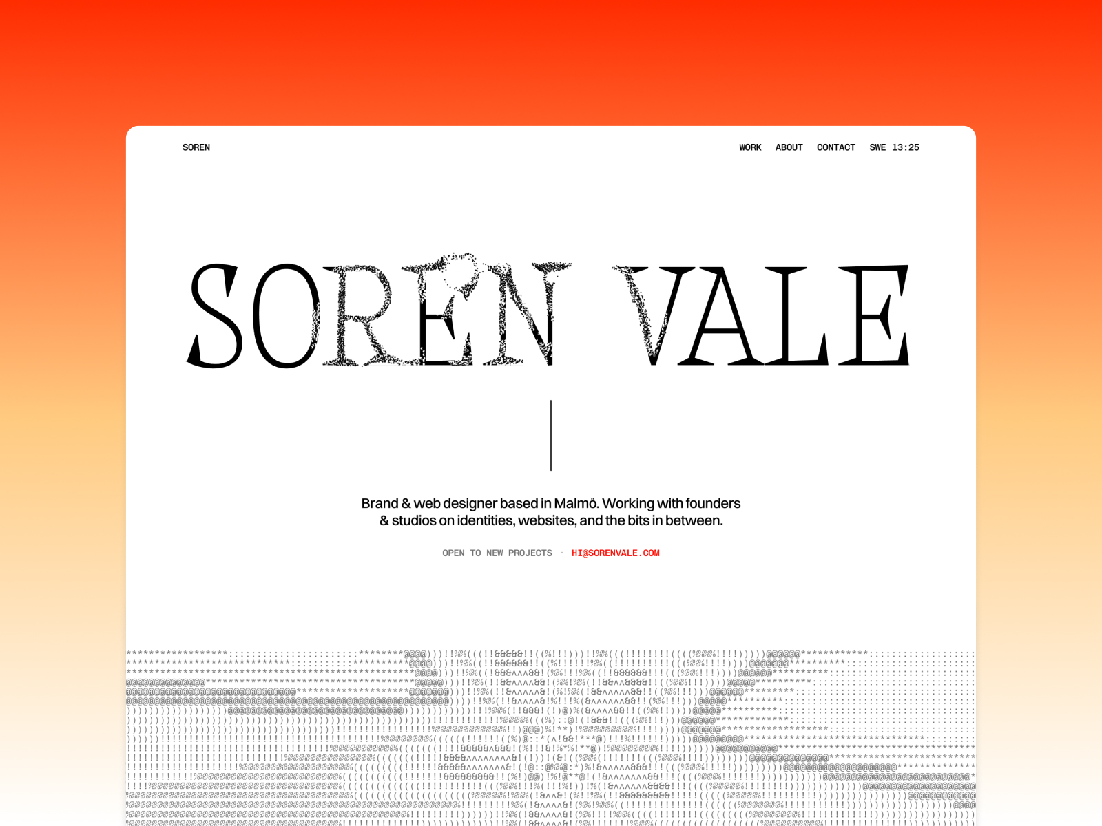 [FREE] Soren · Framer Portfolio Template