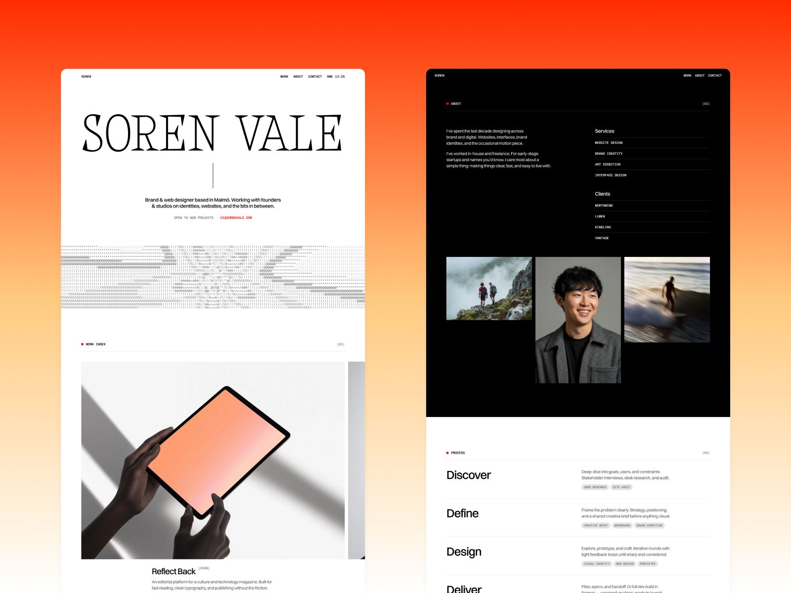 [FREE] Soren · Framer Portfolio Template