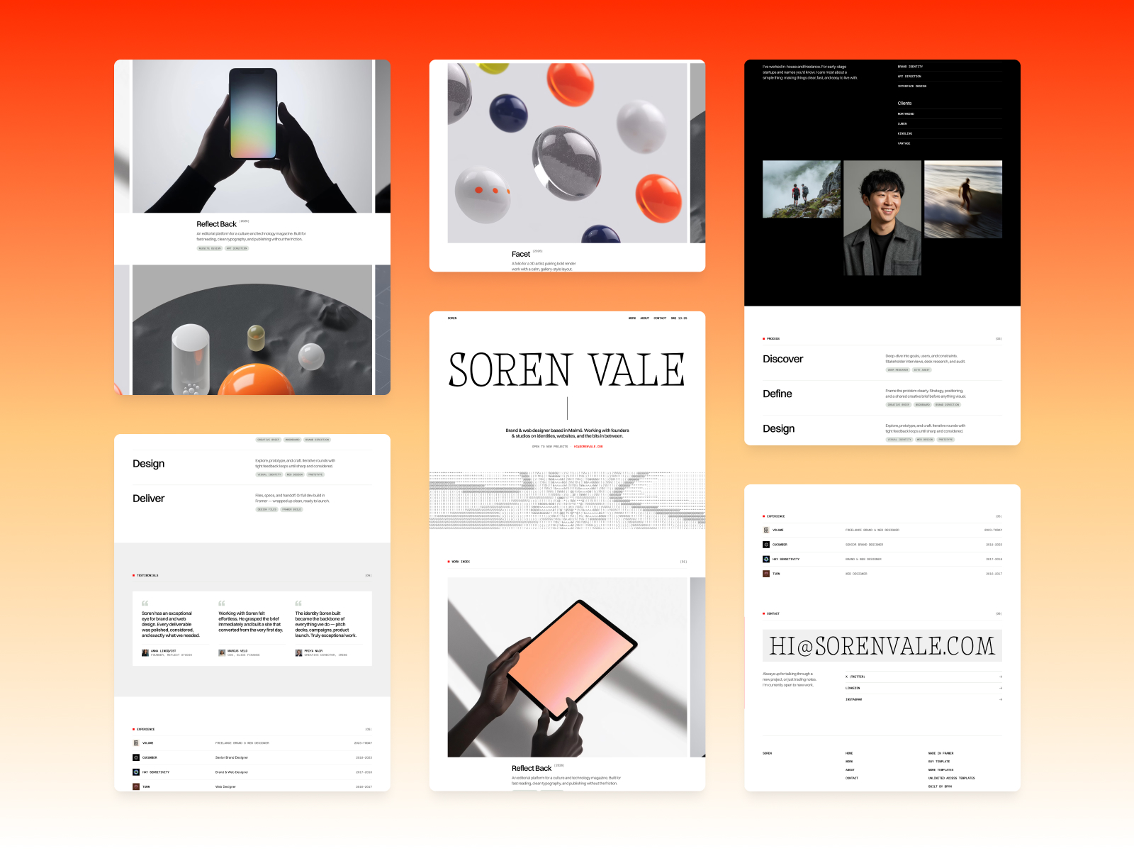 [FREE] Soren · Framer Portfolio Template