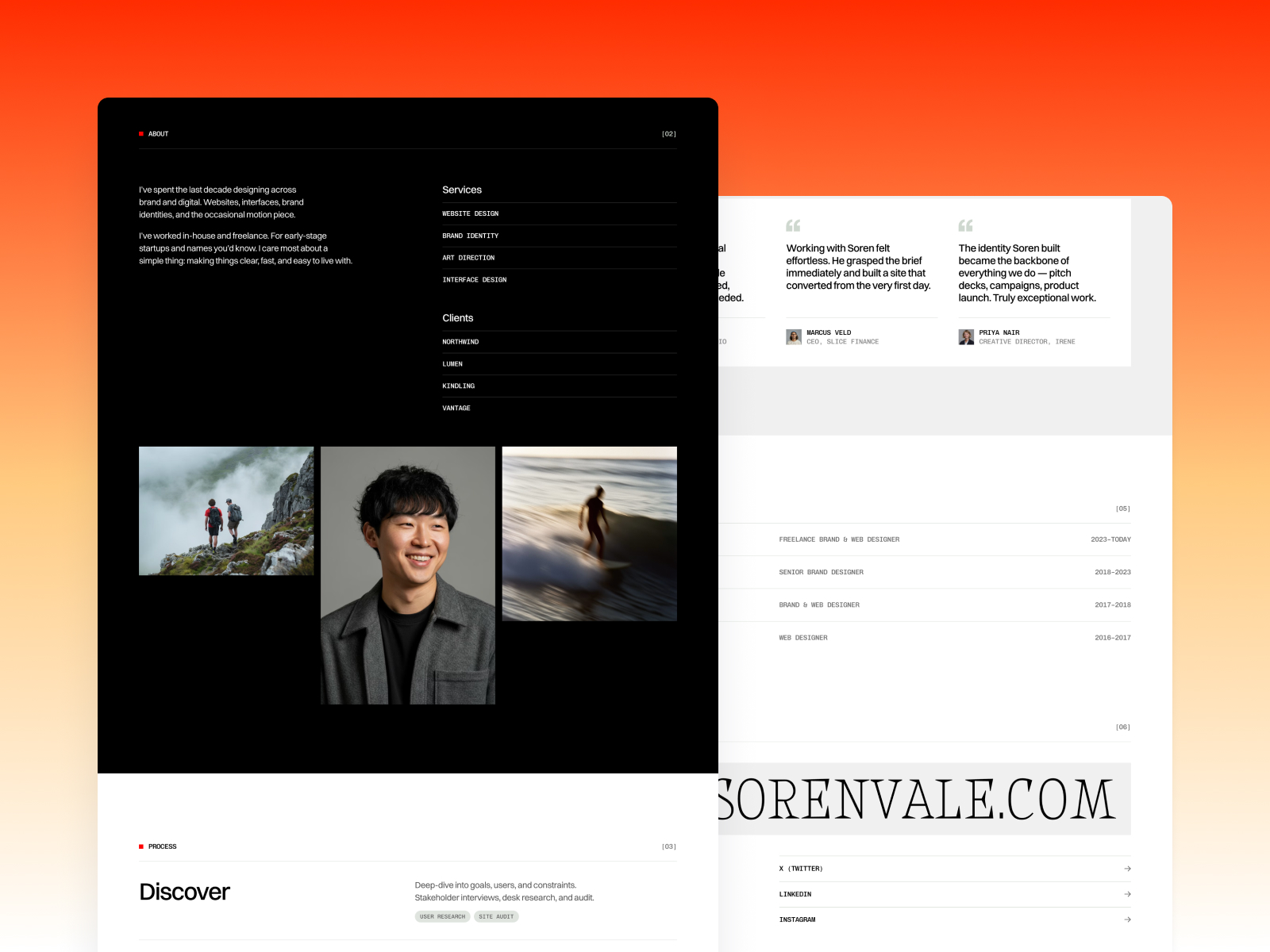[FREE] Soren · Framer Portfolio Template