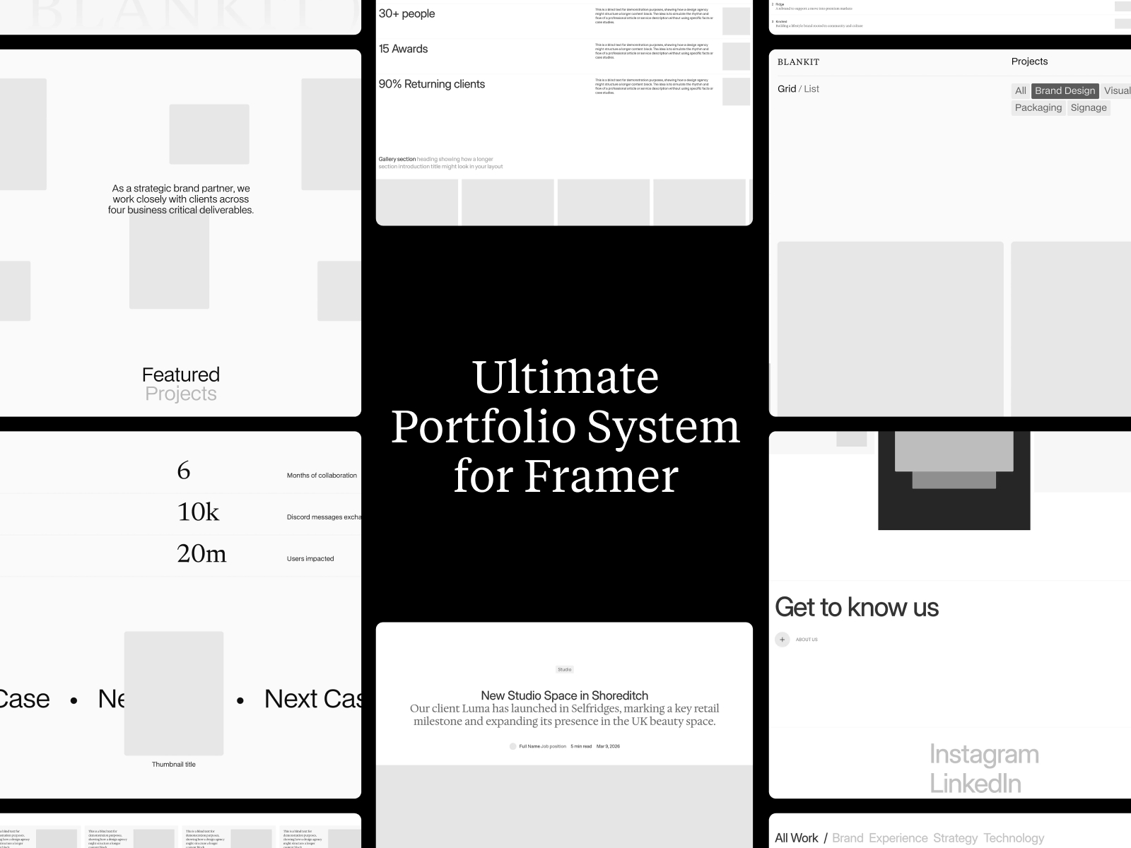 Blankit – Ultimate Portfolio System for Framer