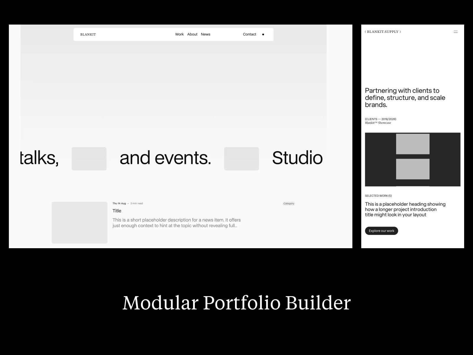 Blankit – Ultimate Portfolio System for Framer