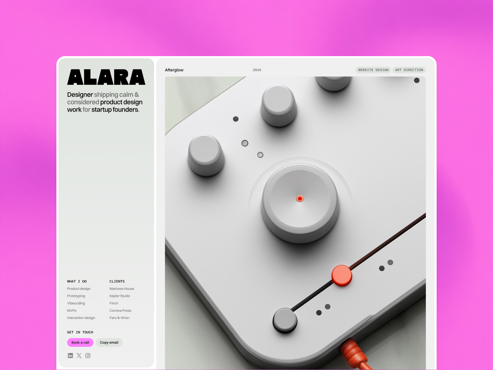 [FREE] Alara · Framer Portfolio Template