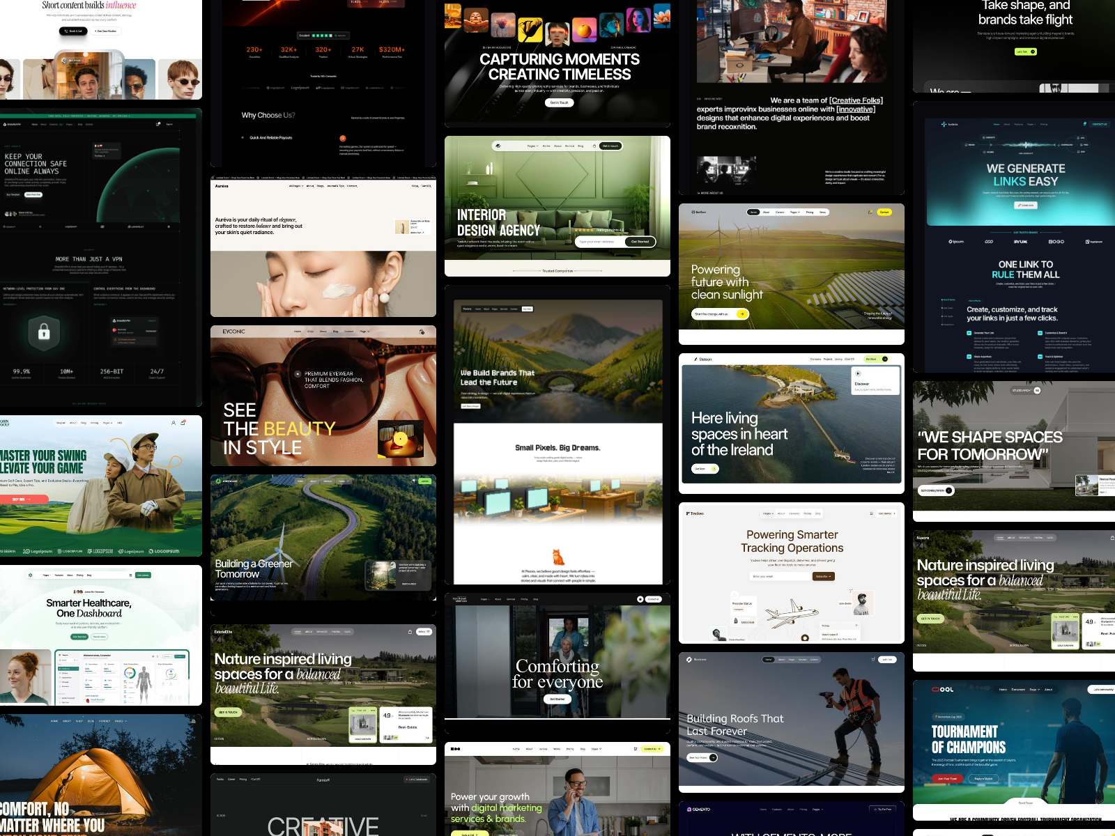 Waida Studio Figma Bundle: 40 Full Website Designs