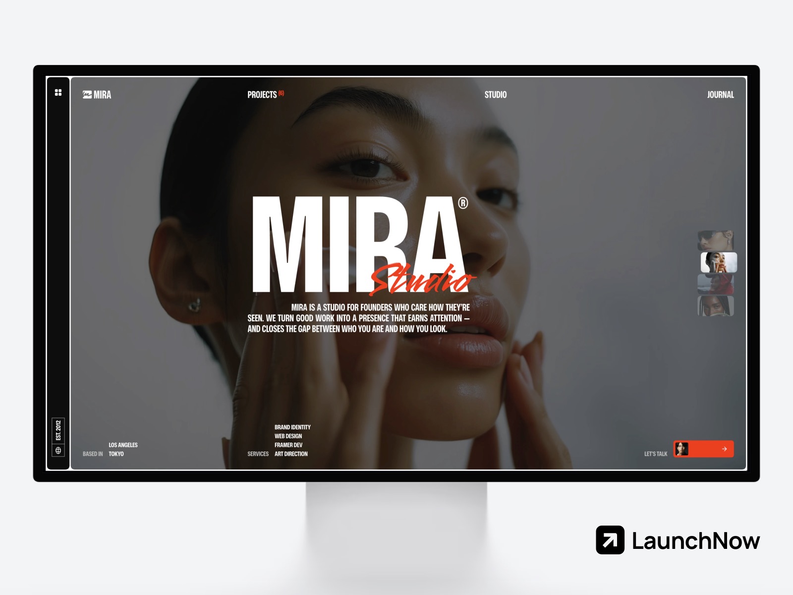 Mira - Framer template for design studios.
