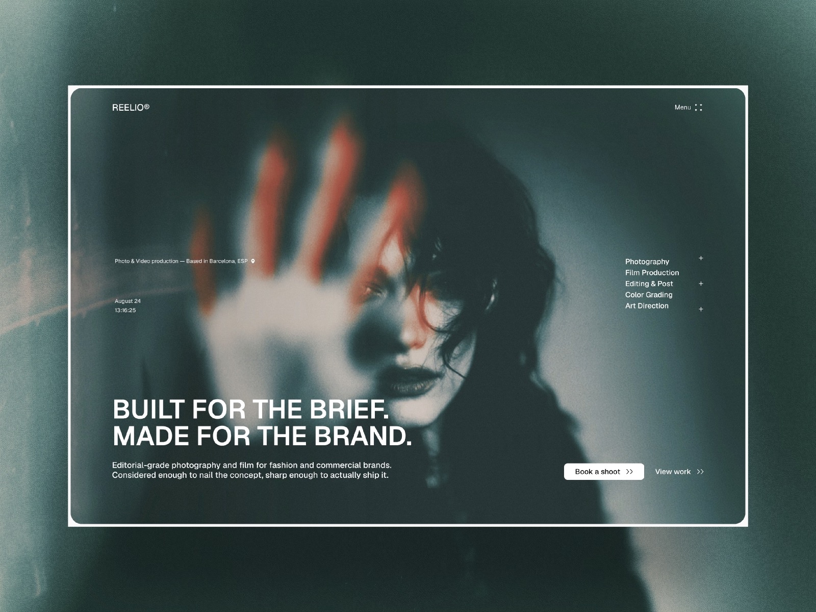 Reelio — Photography & Film Studio Framer Template