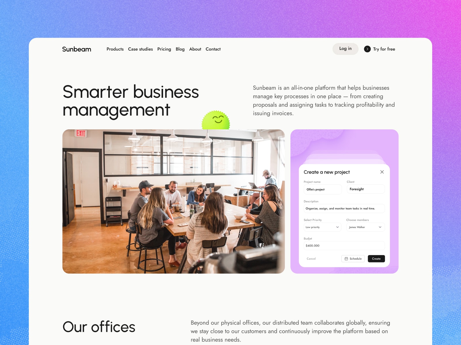 Sunbeam | The fun B2B SaaS template