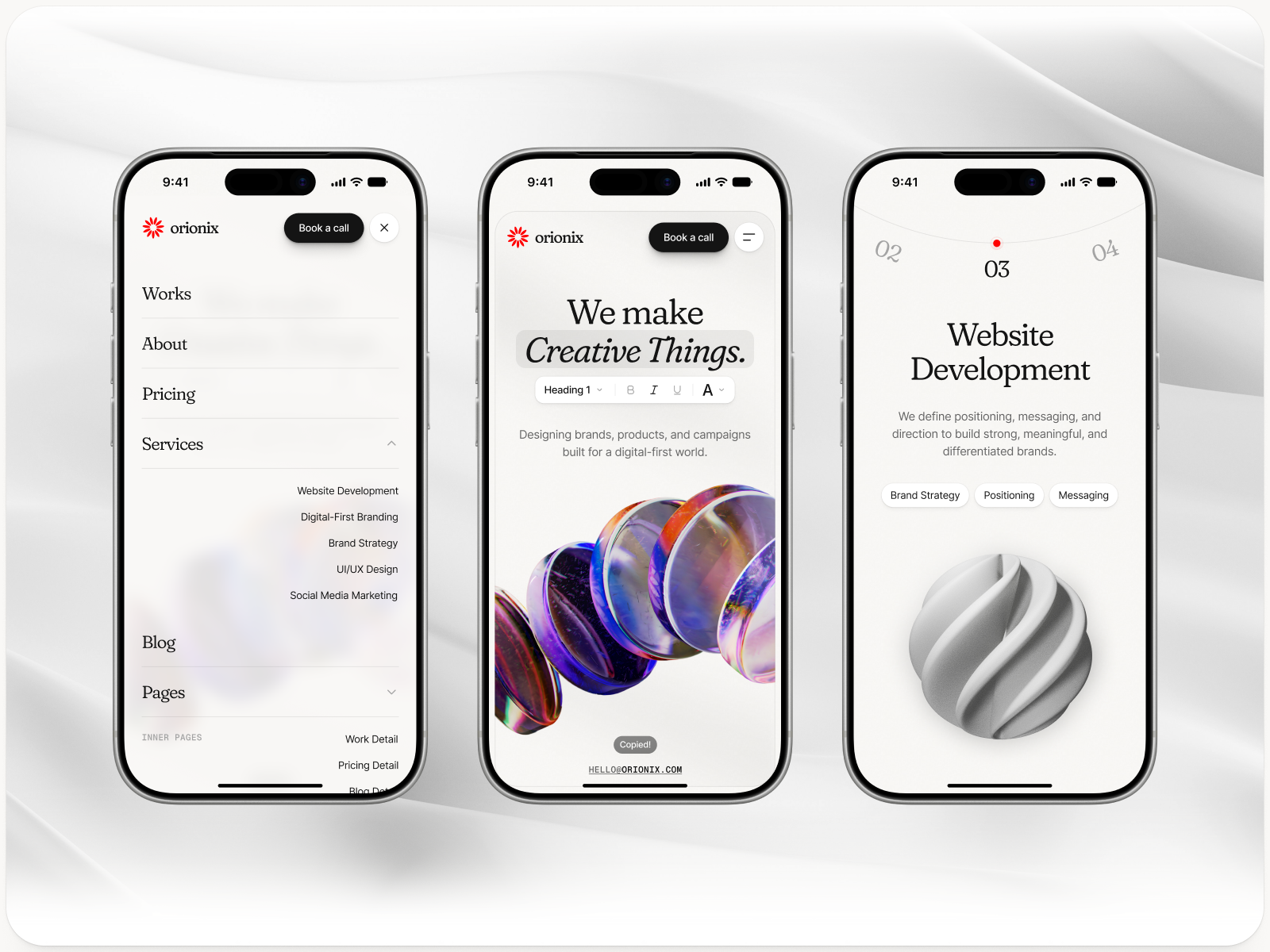 Orionix - Creative Agency & Studio Framer template