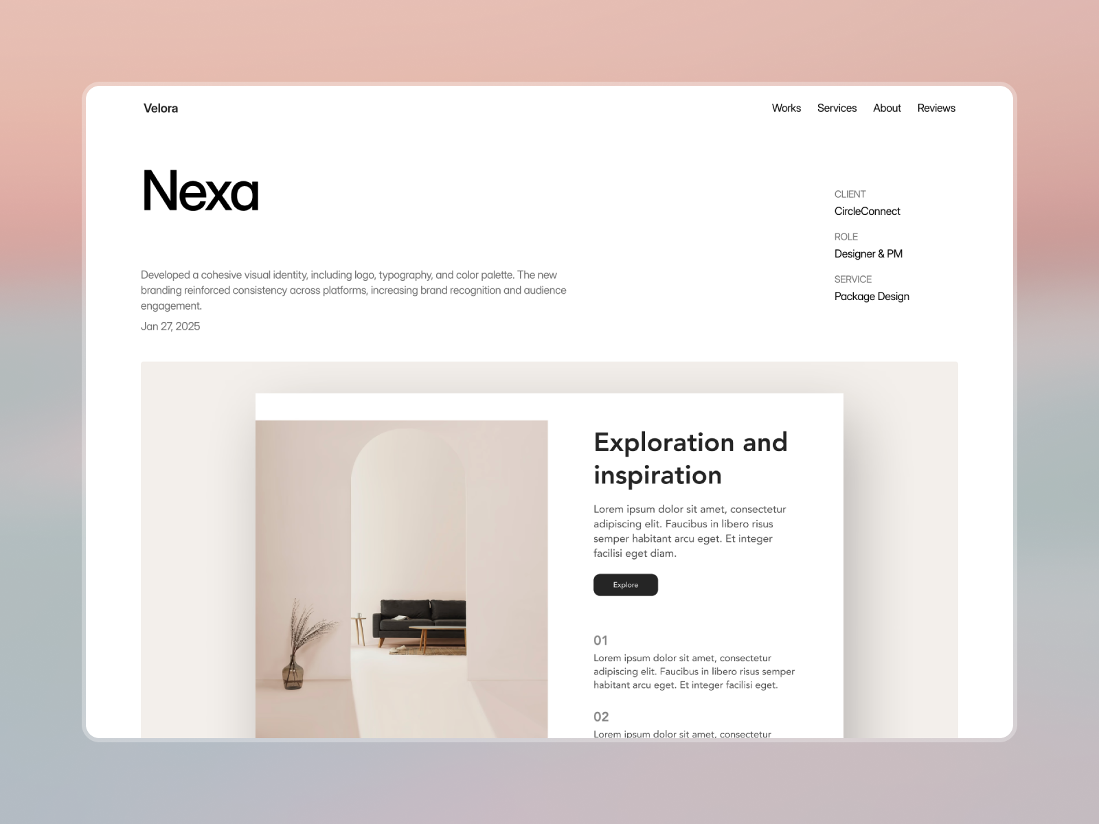 Velora — Free Portfolio & Resume Template