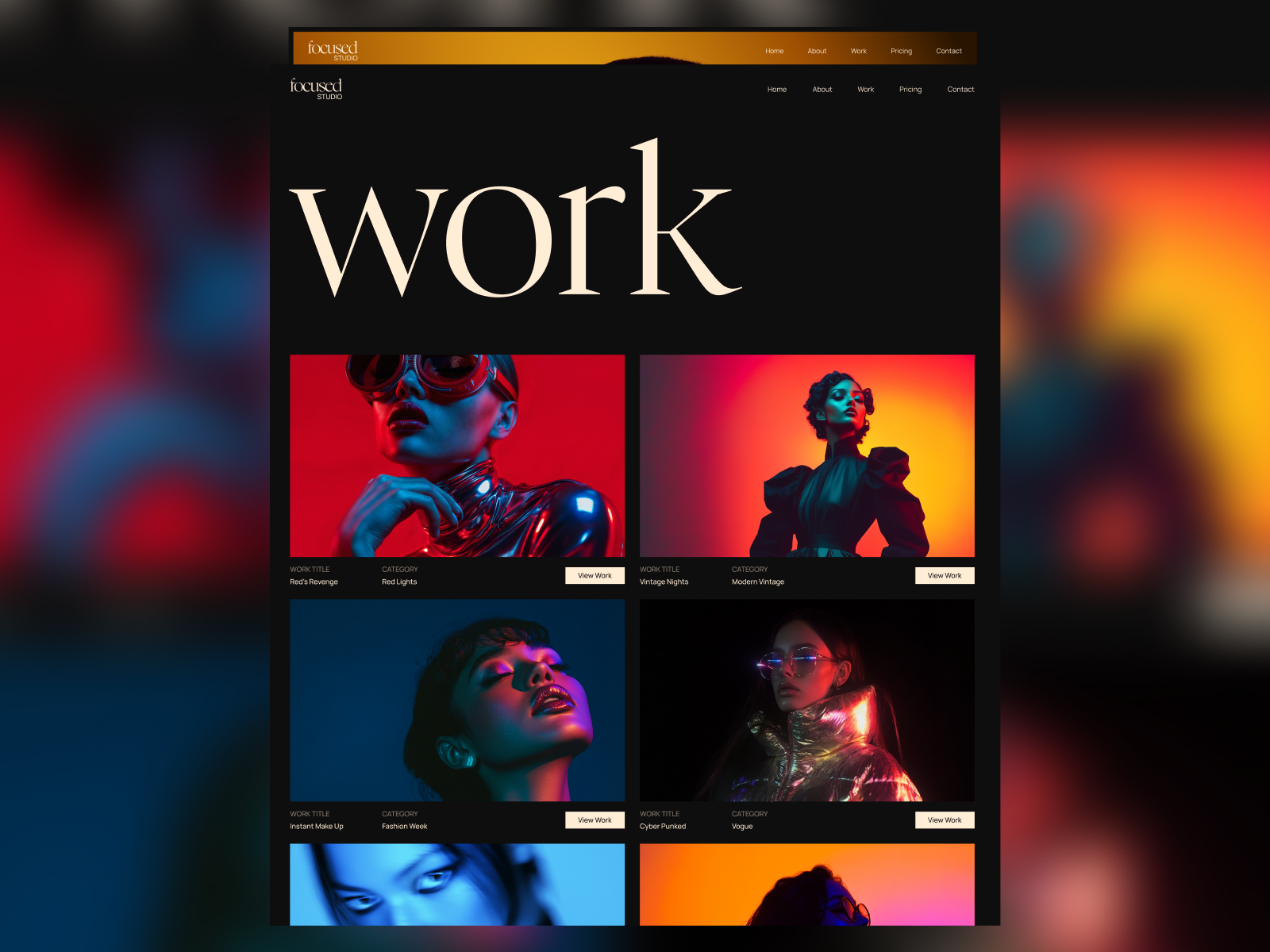 Focused - Photography Portfolio Template