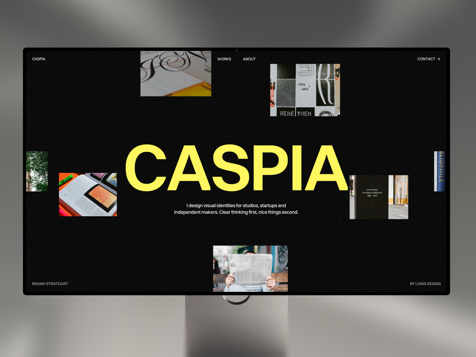 CASPIA — Free Portfolio Template for Creatives