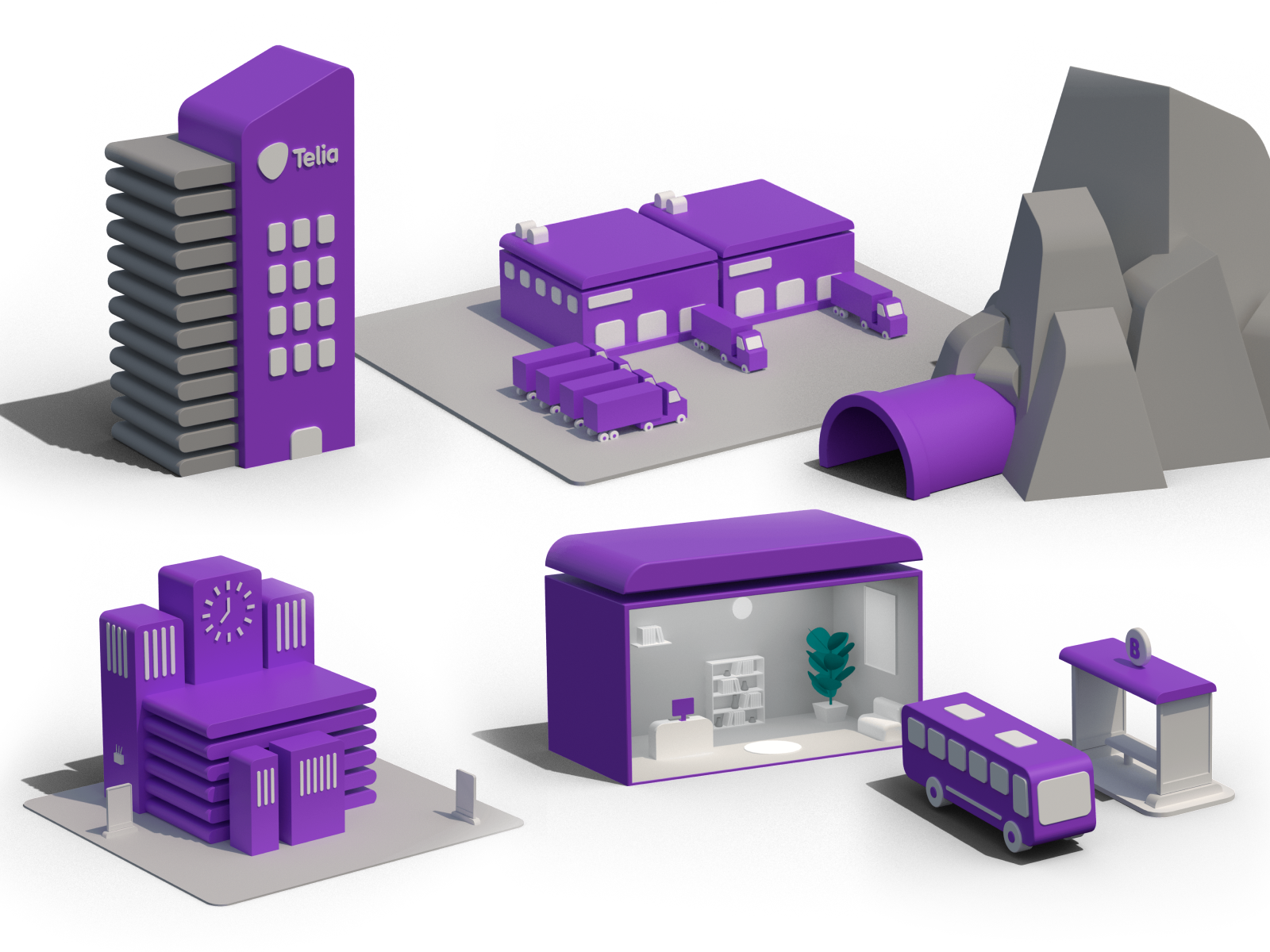 3D buildings