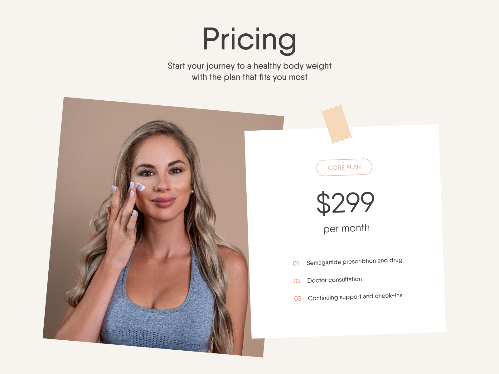 Pricing with two options — Core plan and Elite plan