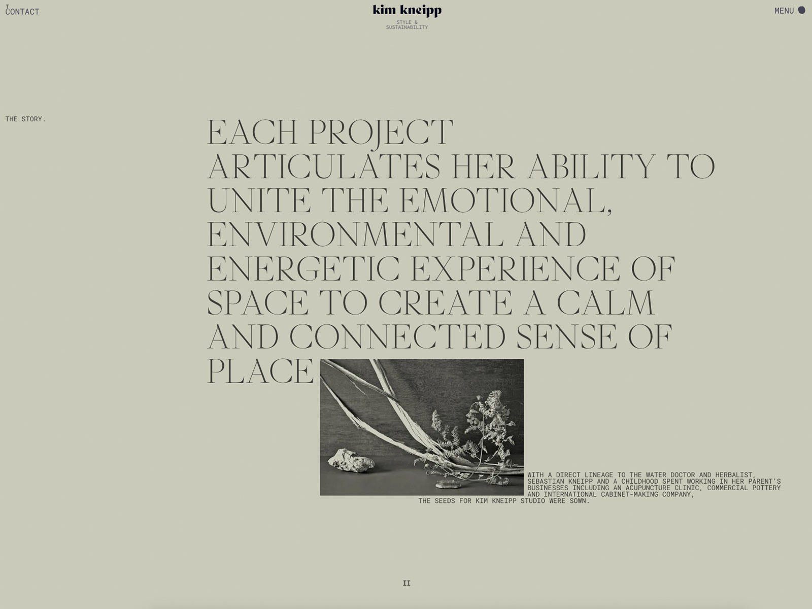 Kim Kneipp design philosophy about page