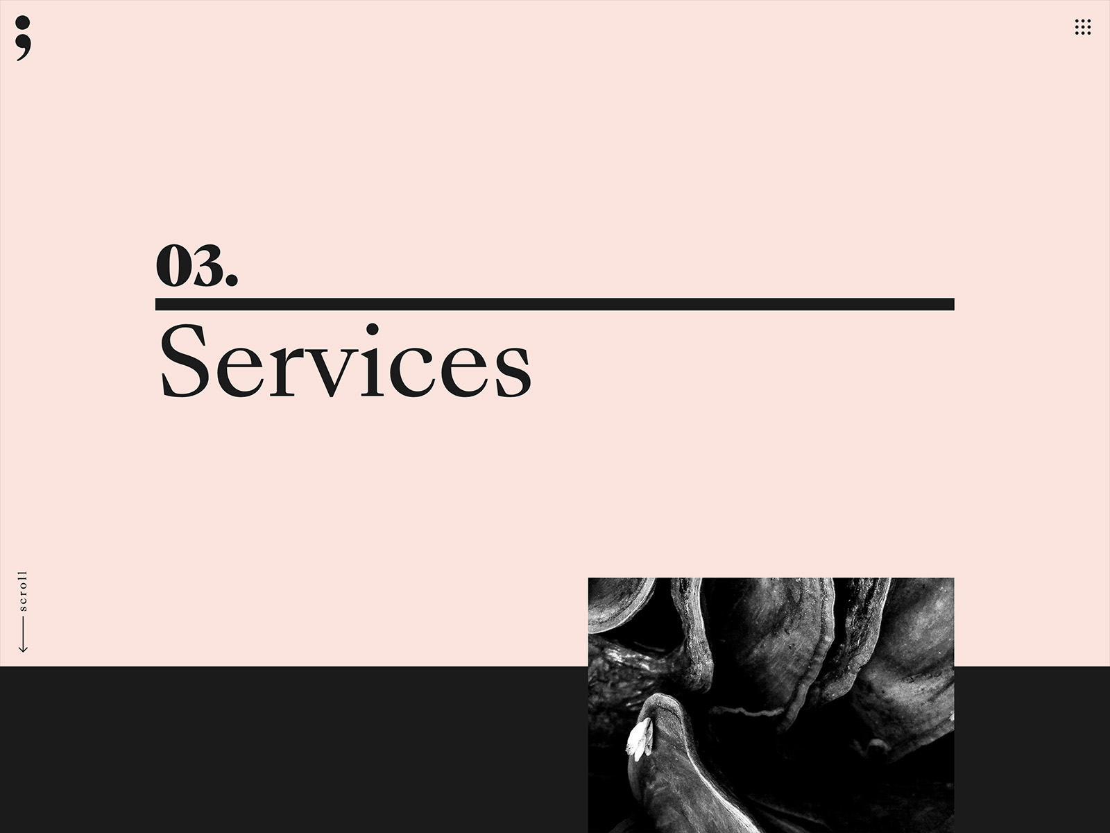 Services section design