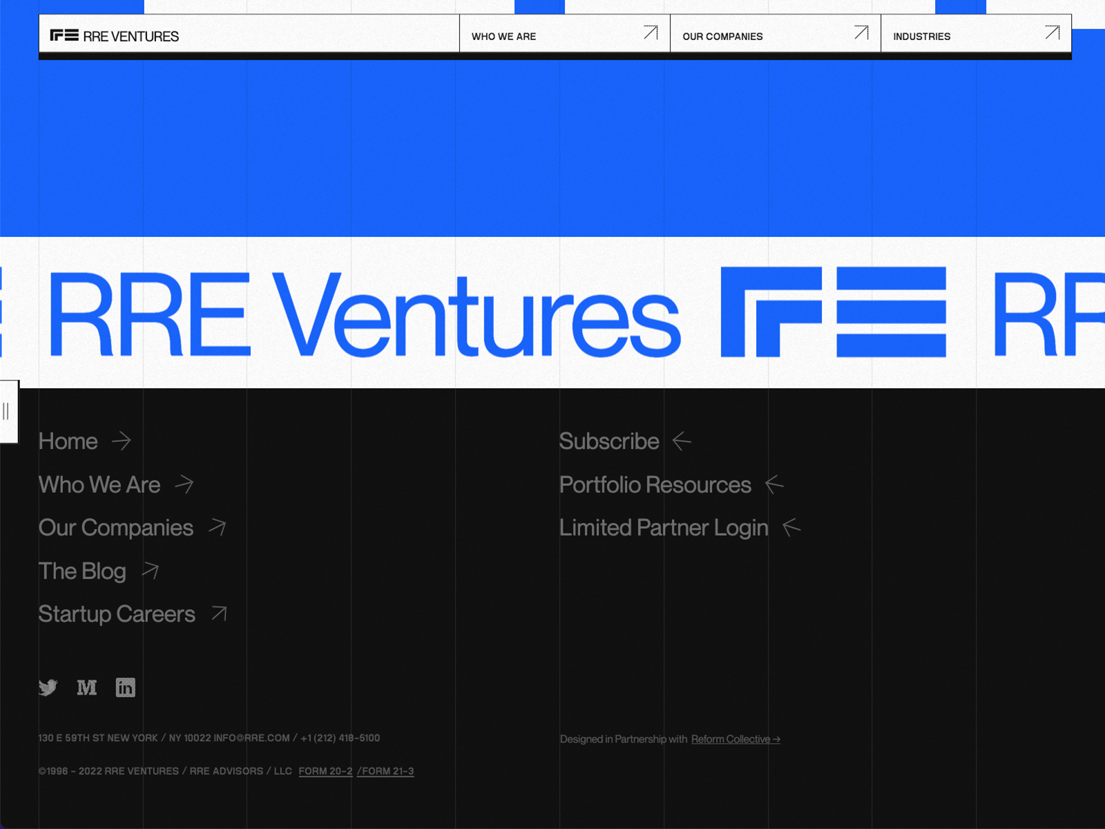 Footer  - RRE Ventures
