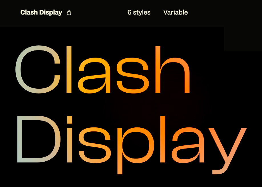 Clash Display Variable Font