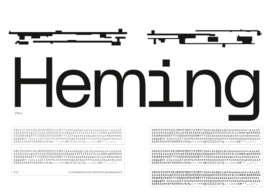 Heming a Free Variable Monotype Font