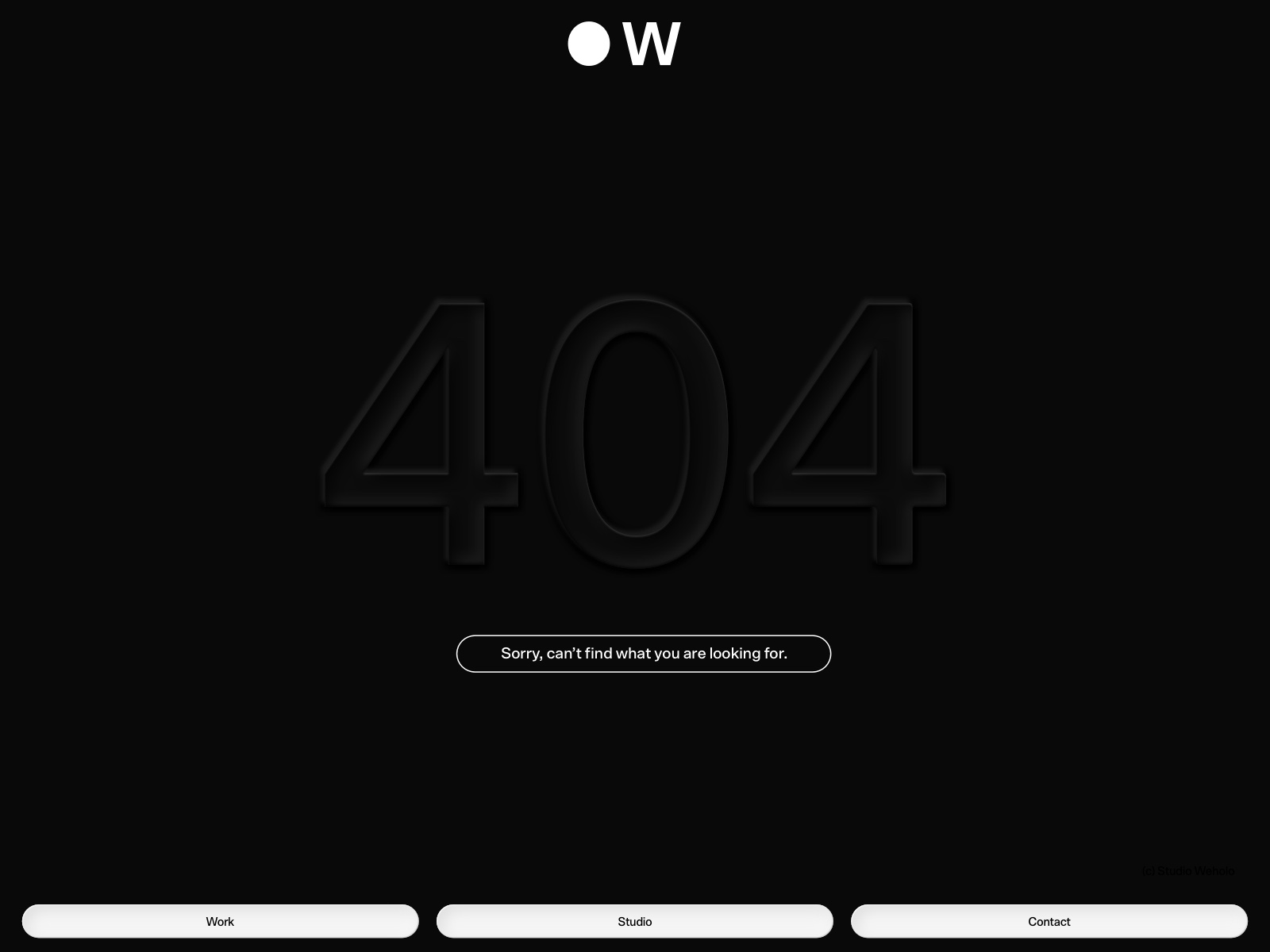 Studio Weholo 404 page