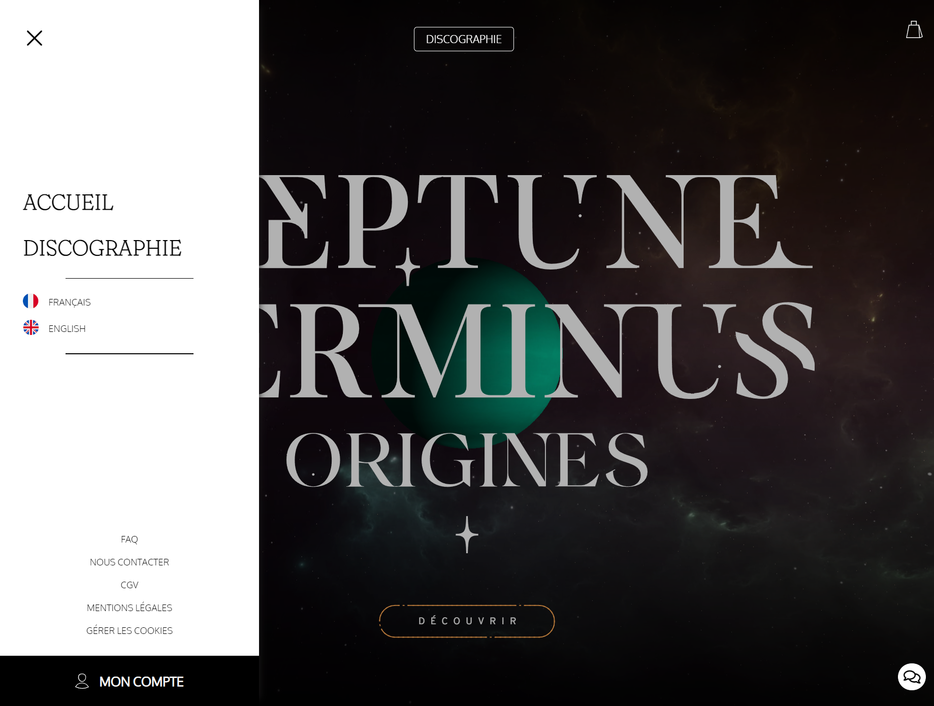 Neptune Terminus : Origines - Awwwards Honorable Mention