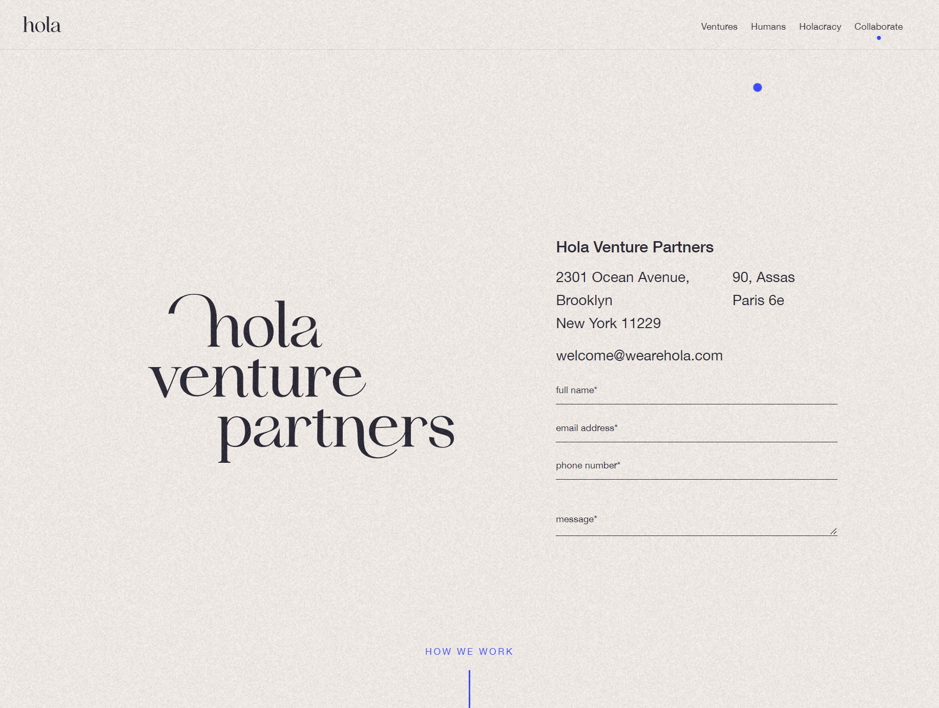 Contact - Hola Venture Partners