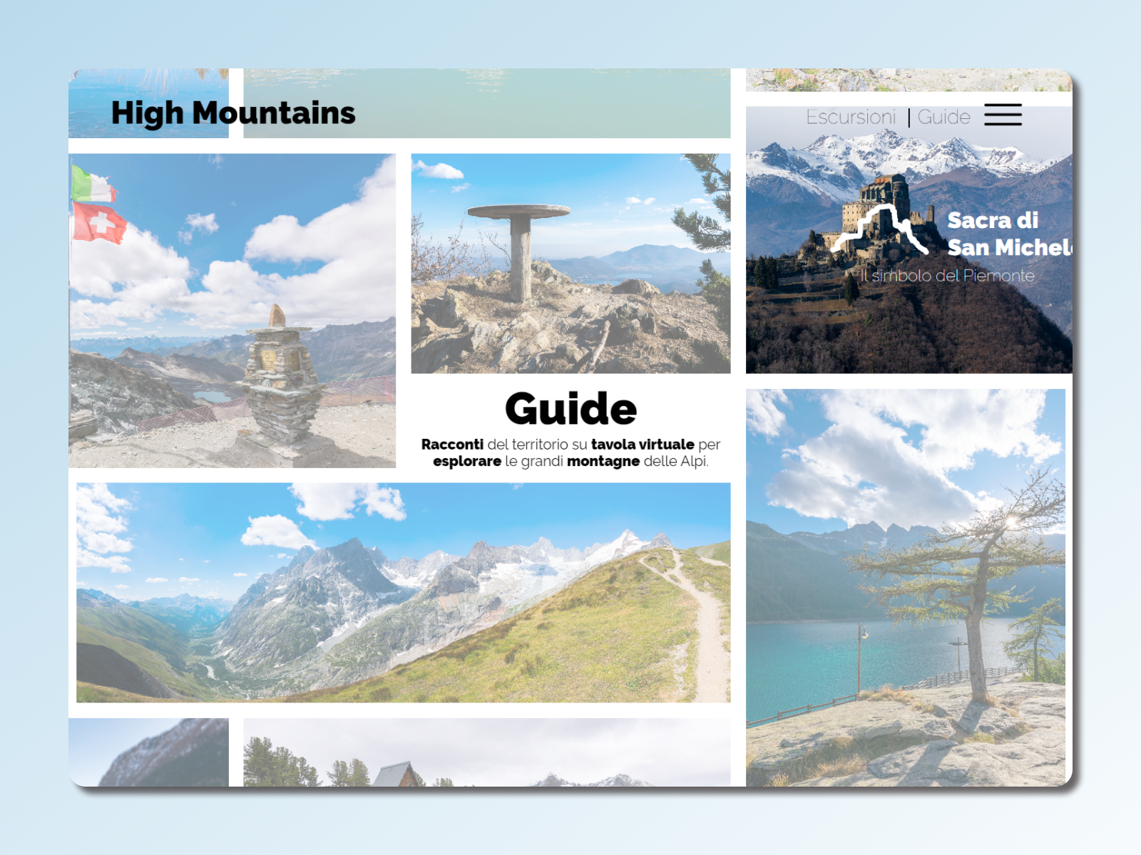 High Mountains - Guides: virtual table to explore stories of places
