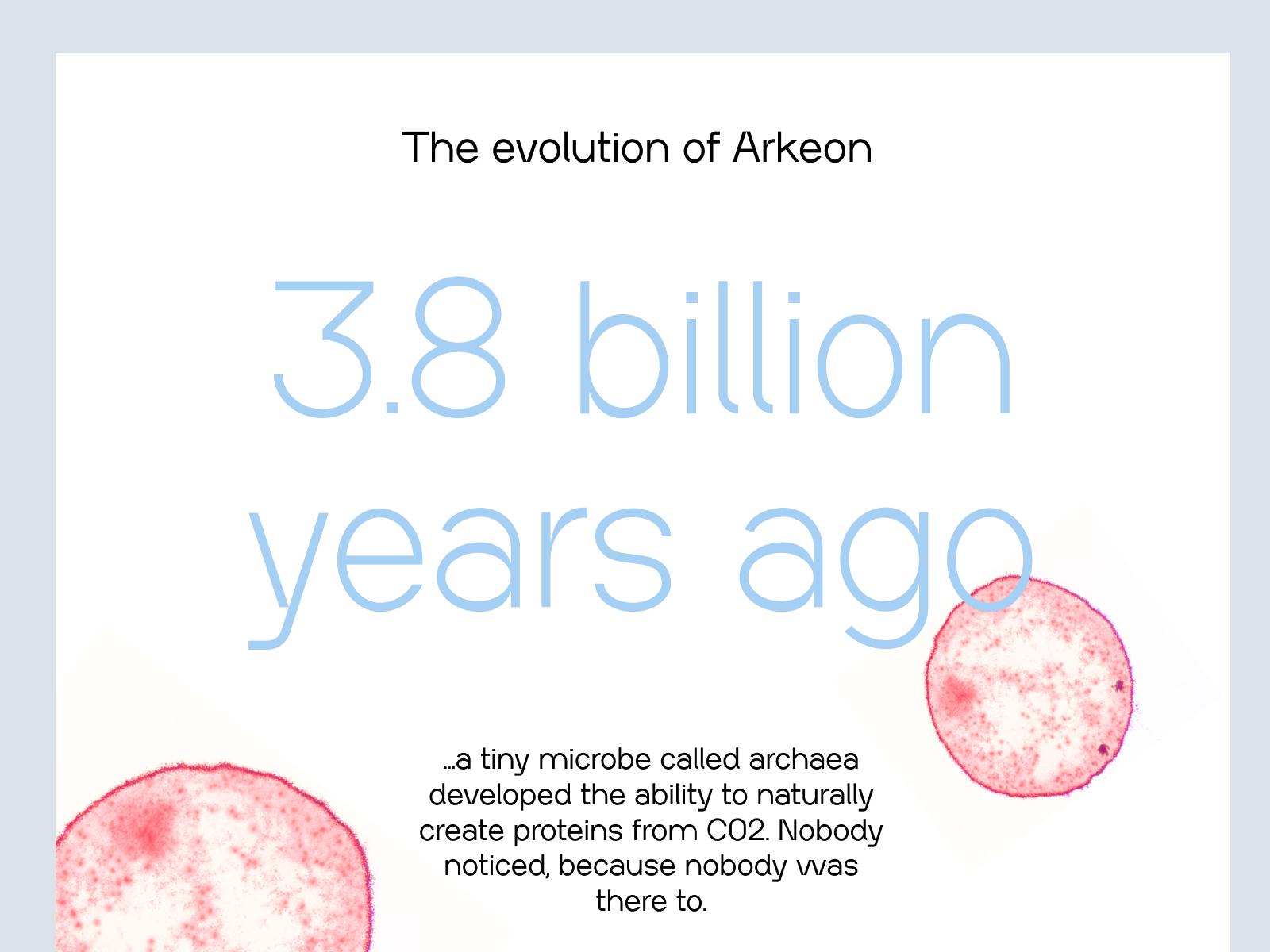 Arkeon started 3.8 billion years ago