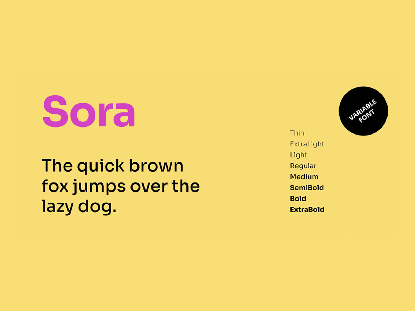 Sora - Google Font