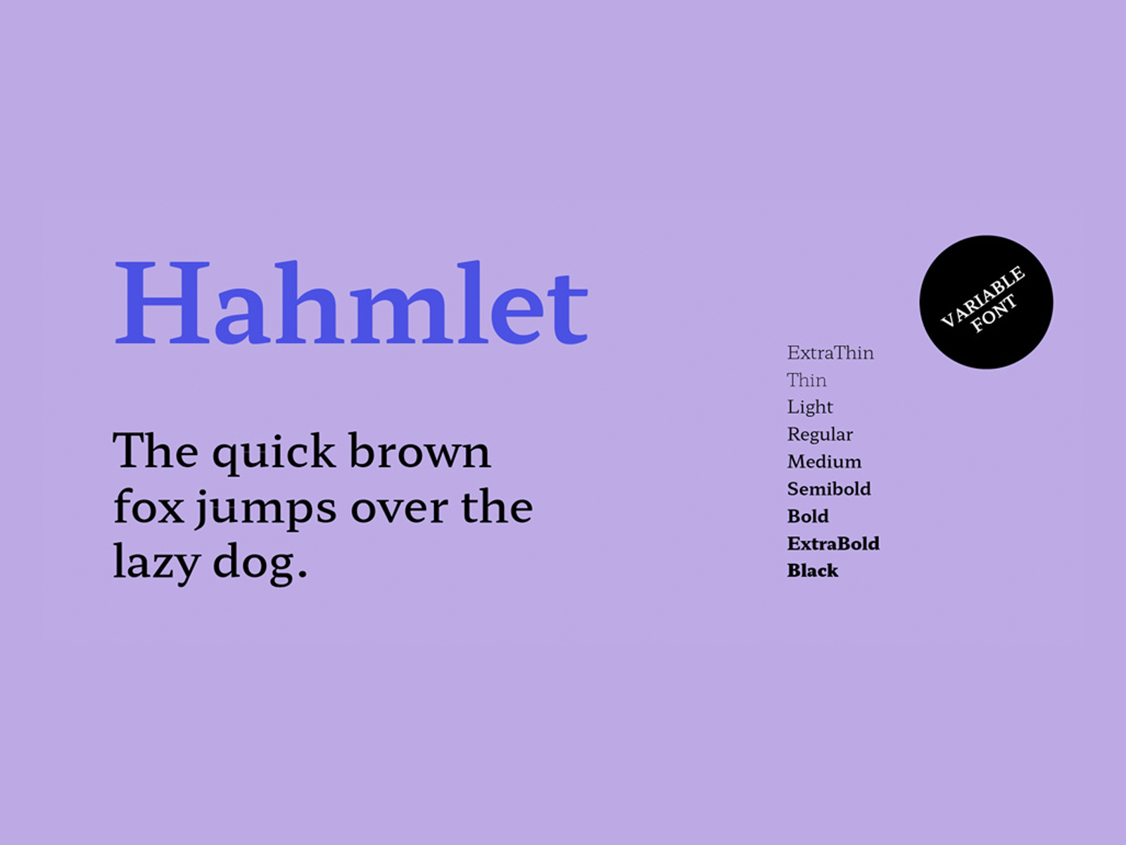 Hahmlet - Google Font