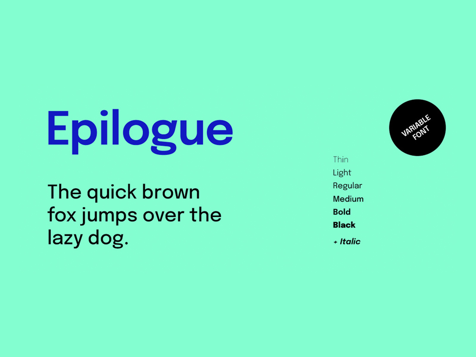 Epilogue - Google Font