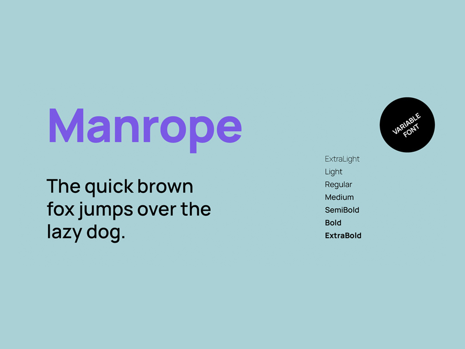Manrope - Google Font