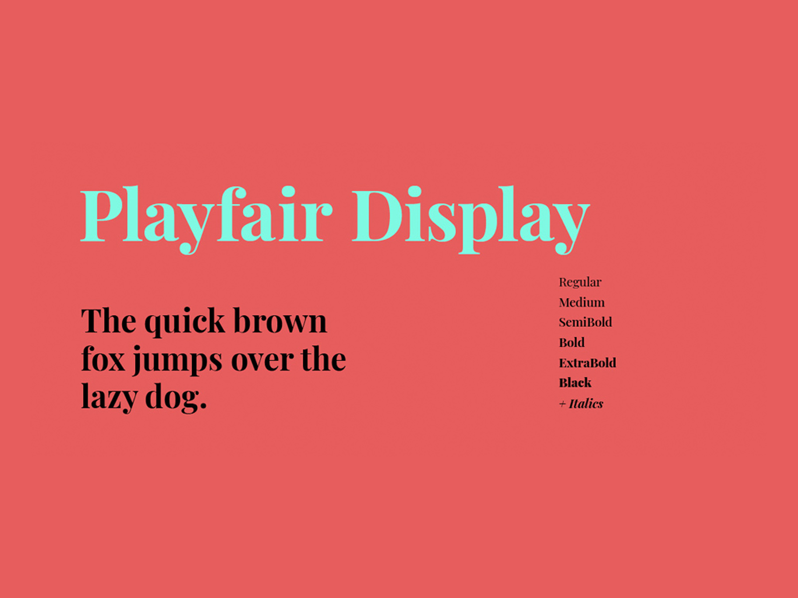 Playfair Display - Google Font