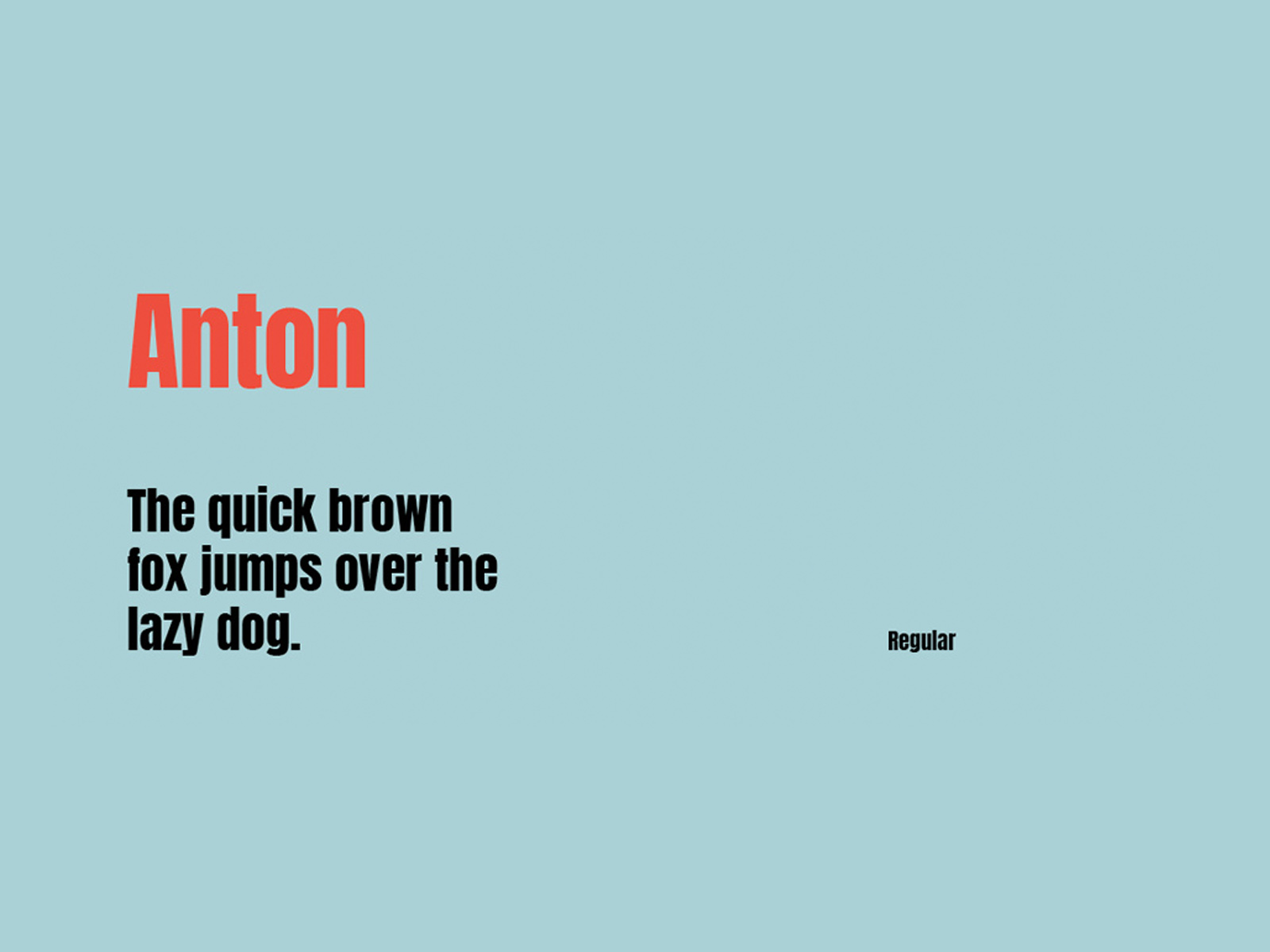 Anton - Google Font