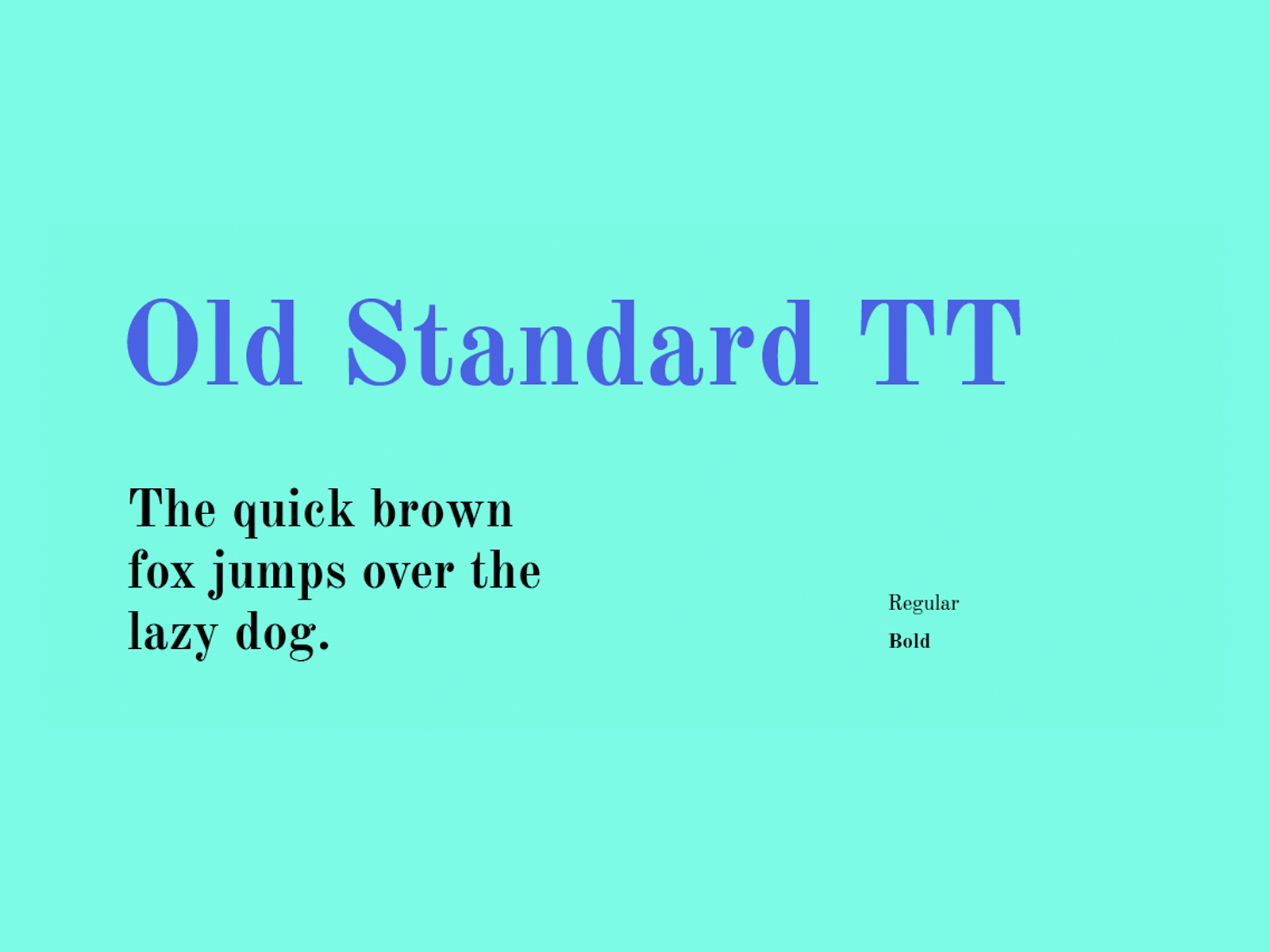 Old Standard TT - Google Font