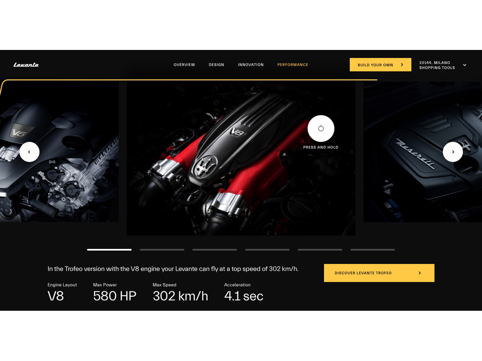 PRODUCT PAGE | The models. Rich & interactive content on the cars