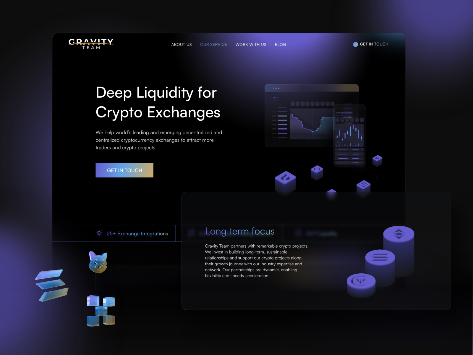 Gravity Team: Our services – Liquidity for Crypto Exchanges