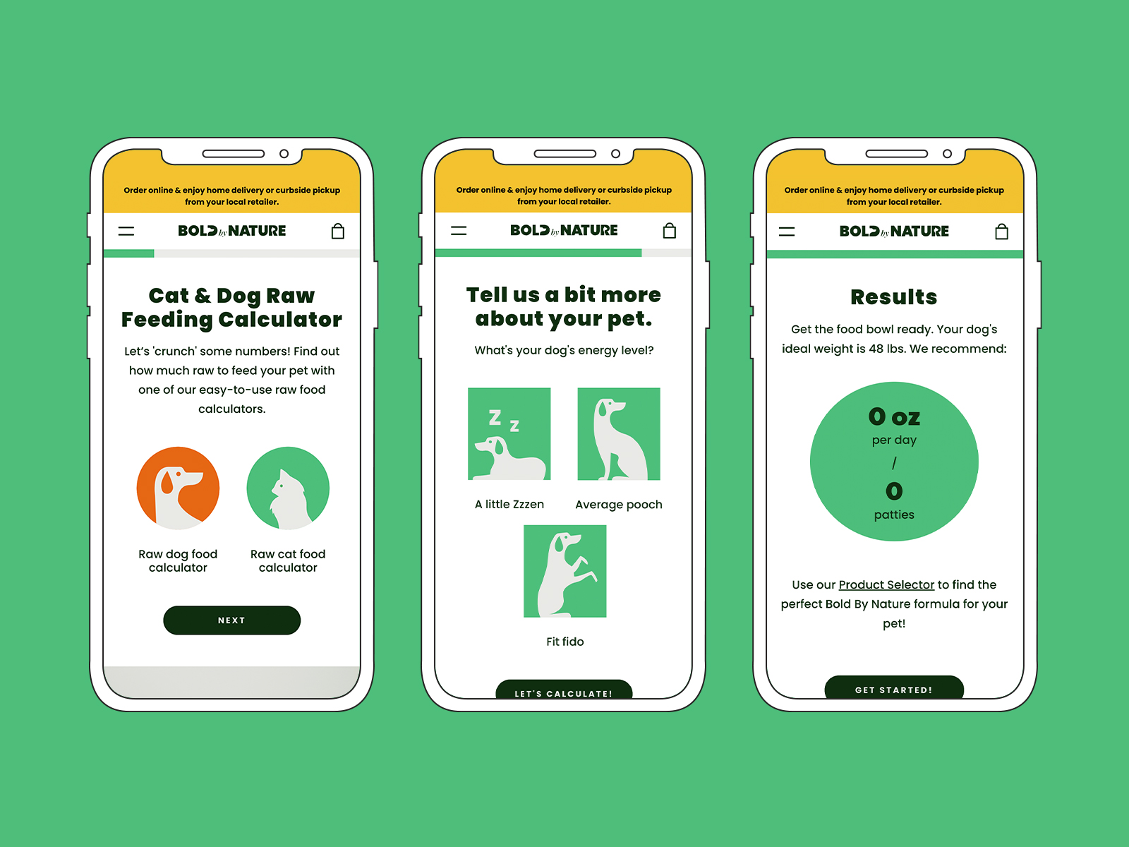 Feeding Calculator Awwwards