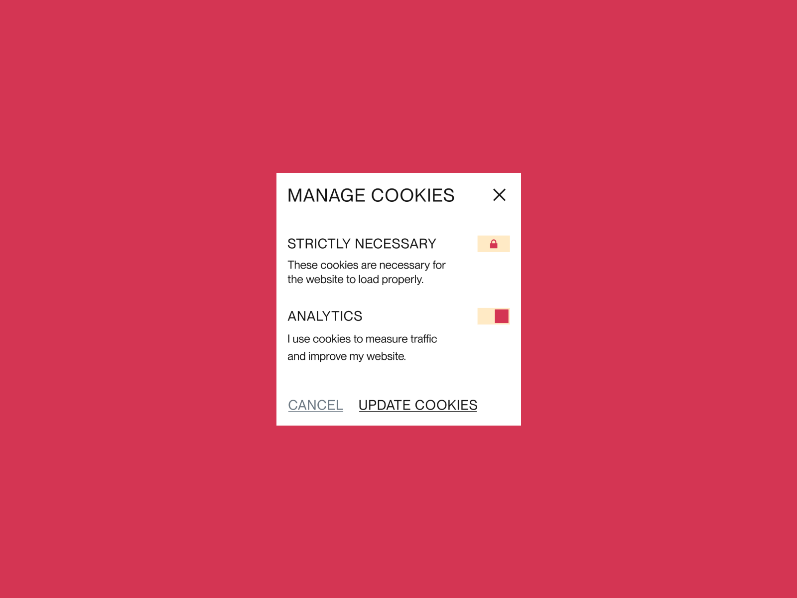 Manage Cookies