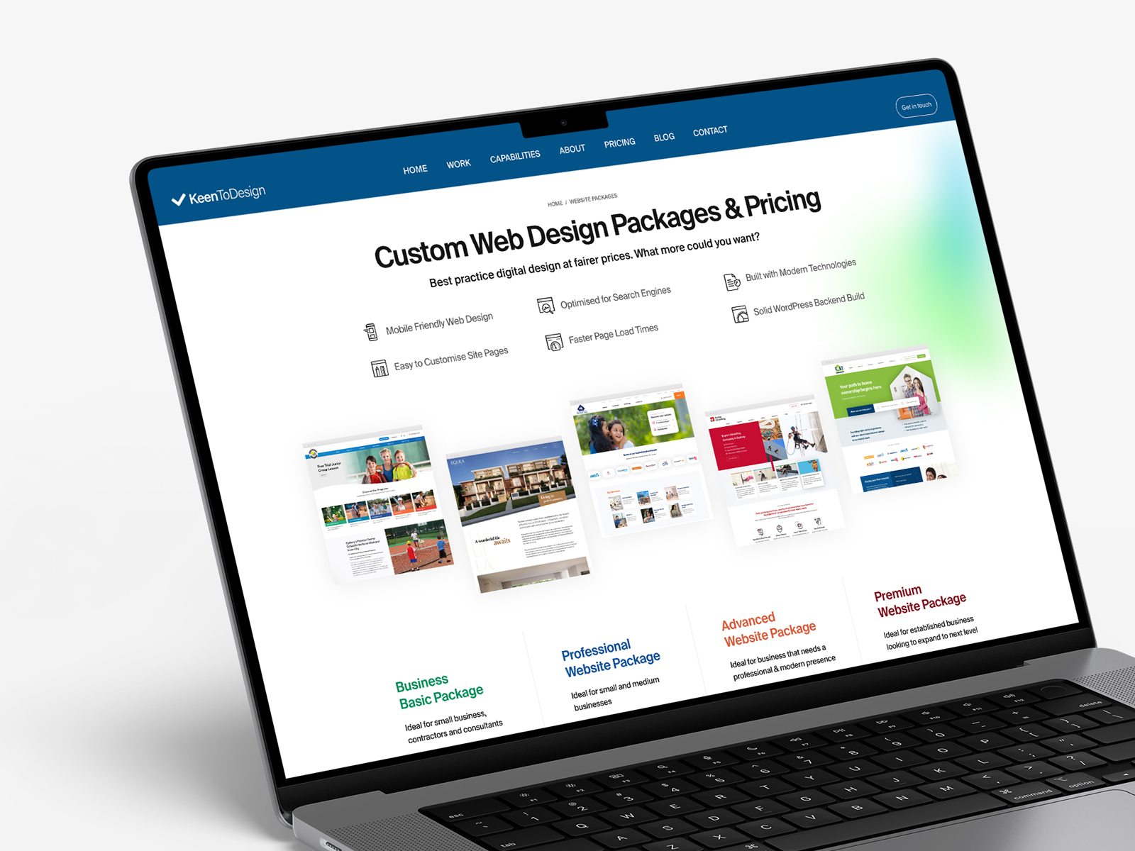 Packages and Pricing Page