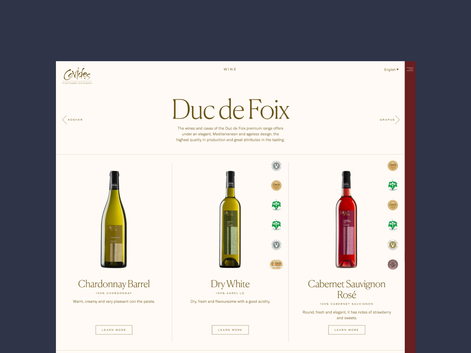 Wine page