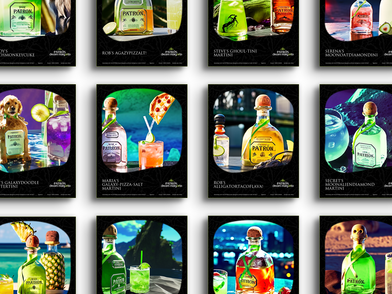 Collection of AI Image Generated Margarita Arts