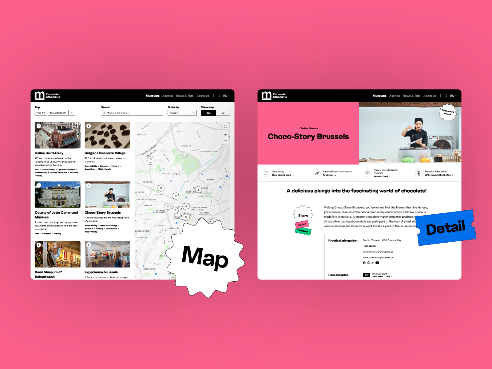 Search museums by map