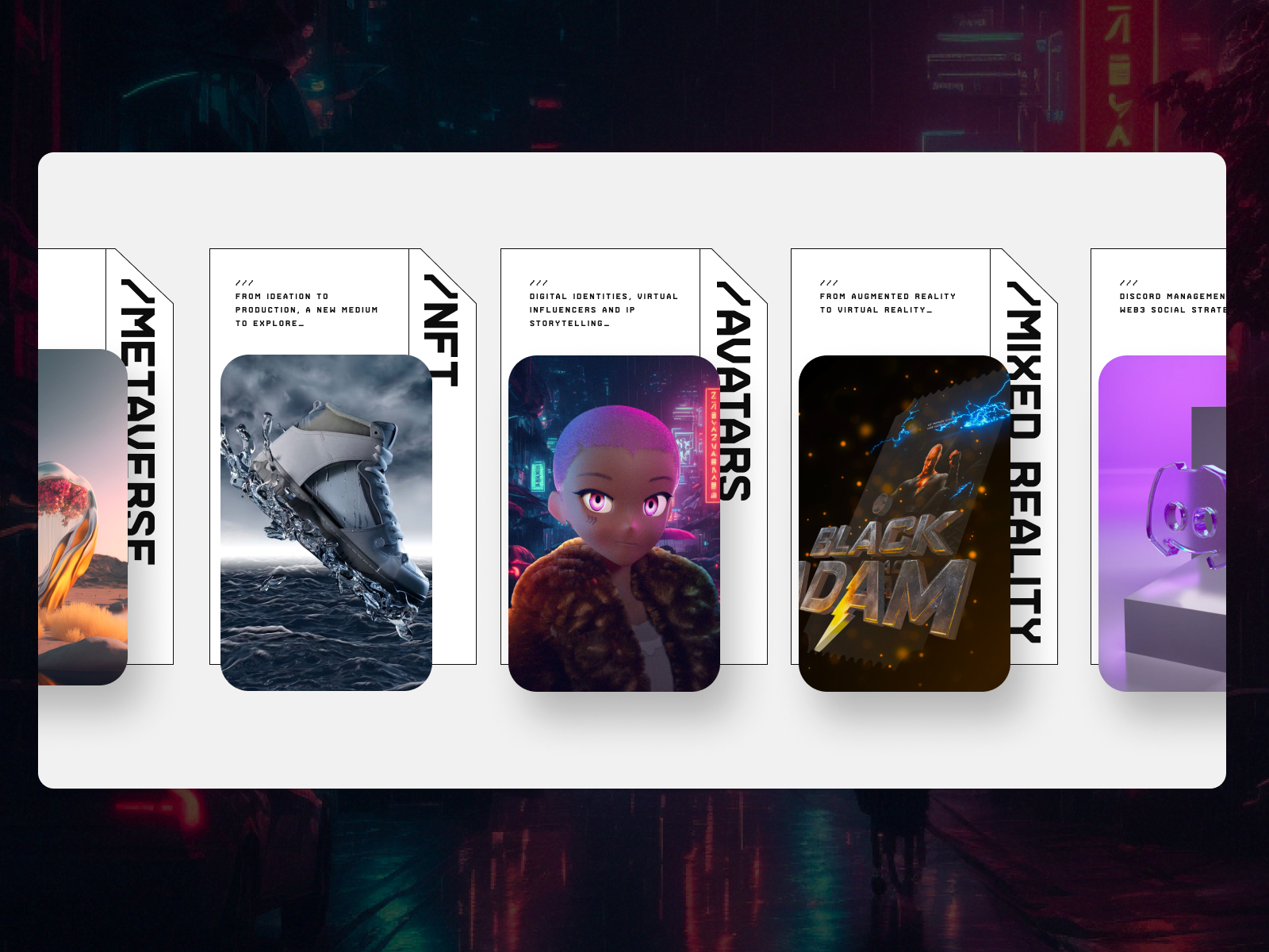 Scroll animation cards
