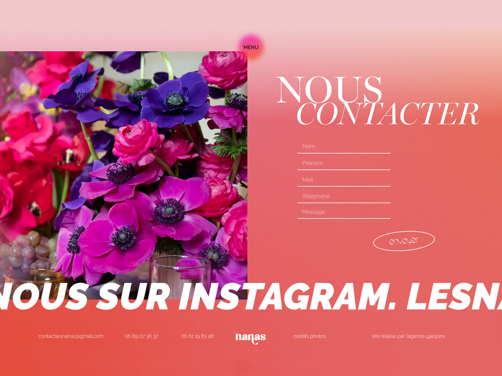 Contact Les Nanas Fleuriste